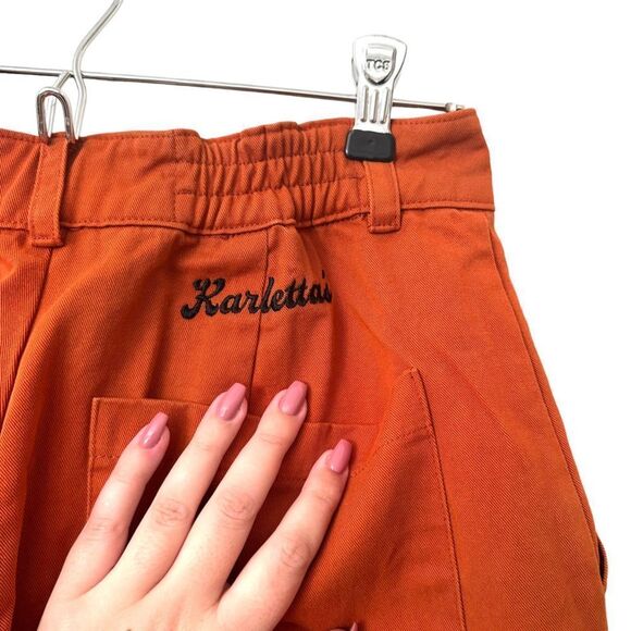 KARLETTAS High Rise Terracotta Relaxed Pant Sz 30 - Picture 5 of 7